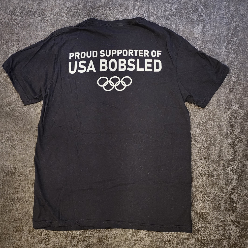 Gildan Black Short Sleeve Tee Olympic Supporter